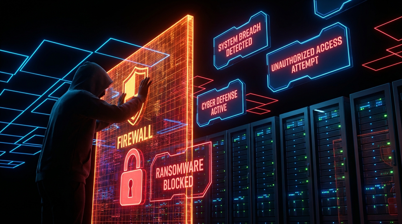 Protección contra ransomware y hackers para pymes en Alcoy: firewall y seguridad informática empresarial