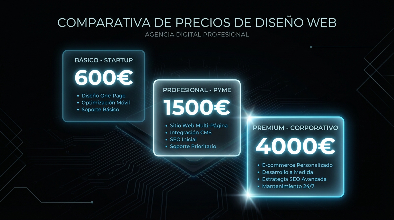 Comparativa de precios de diseño web para pymes en Alicante 2026